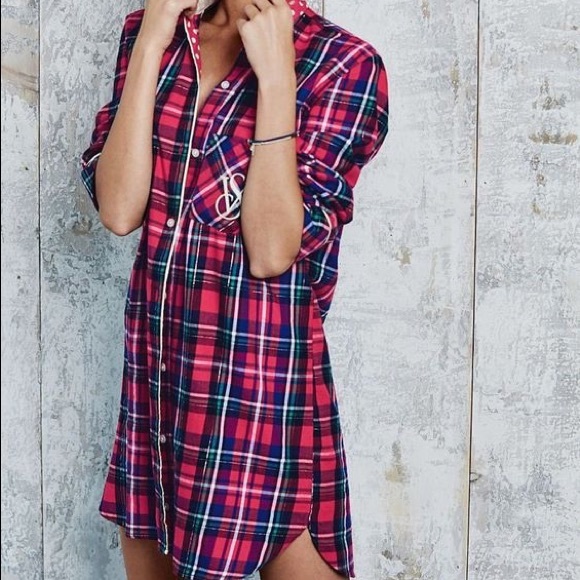 Vintage Victoria’s Secret Cozy Flannel Sleep Shirt - Picture 8 of 8
